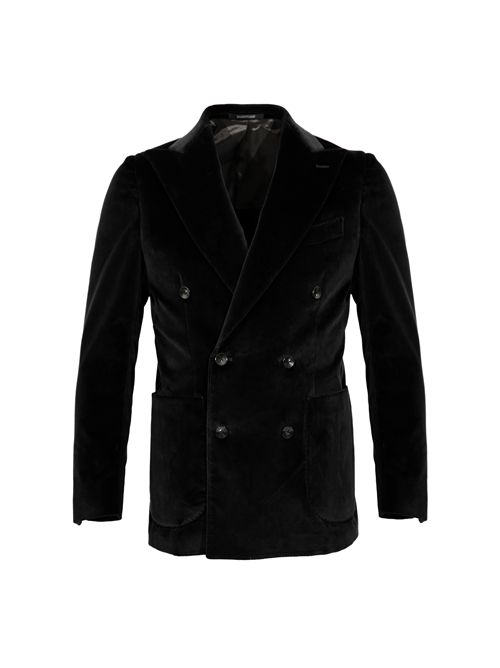 Giacca doppipetto in velluto di cotone Nero Sartitude Napoli | RED2 TXG2BUI98